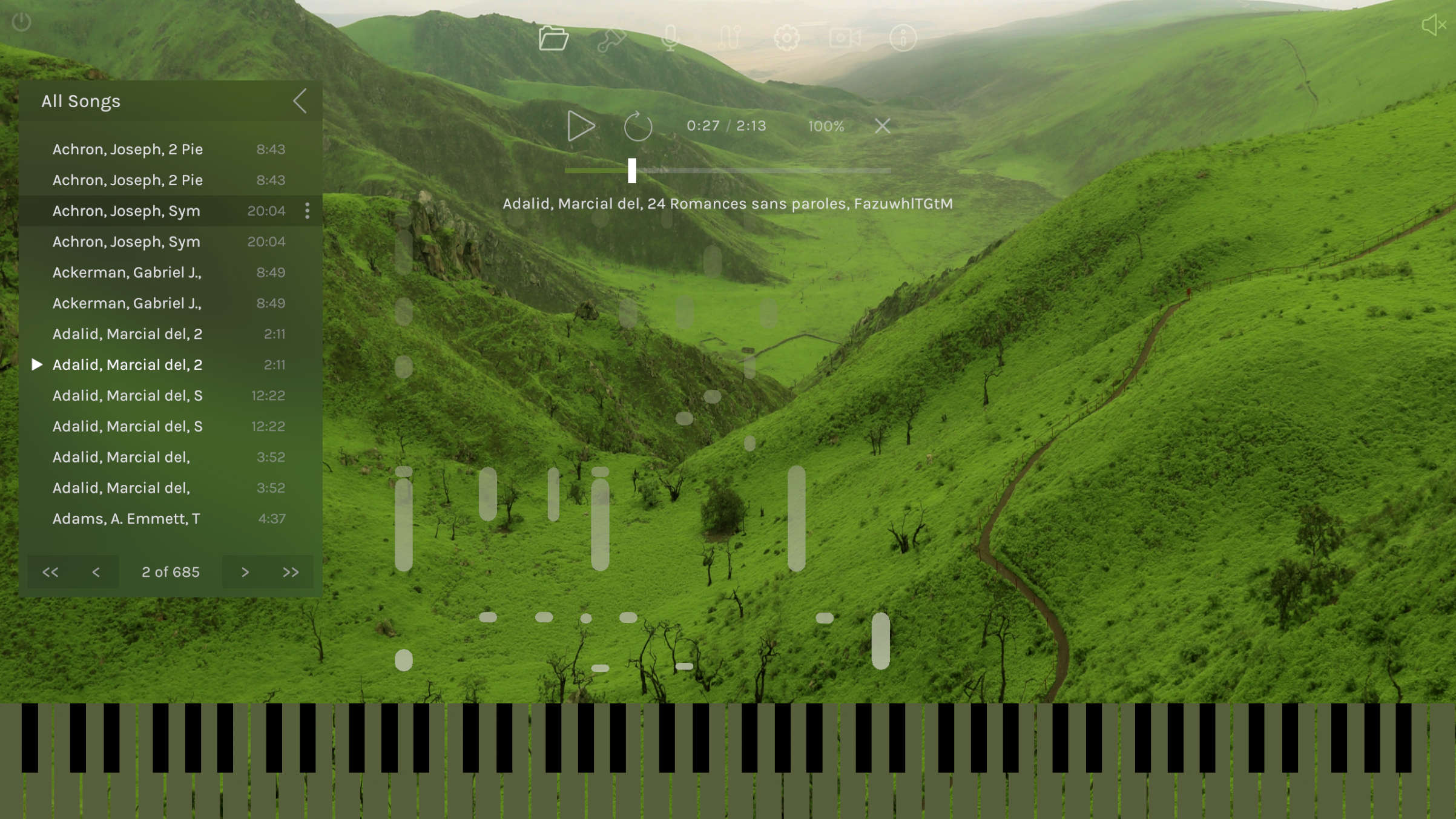 Music libray screenshot